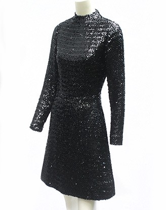 60S ANNE FOGARTY   NOIR SEQUIN MINI  5/6